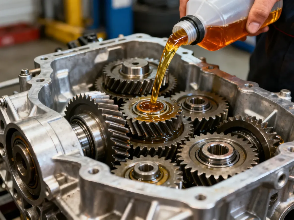 Mechanik napełniający manualną skrzynię biegów olejem przekładniowym